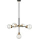 Mellrosa 5 Light 31.5 inch Matte Black/Modern Gold Indoor Pendant Ceiling Light